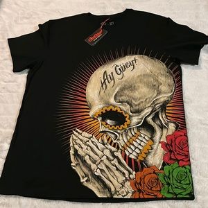 AY GUEY !! skull 💀 print shirt